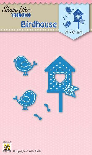 Nellie's Choice - Shape Die Blue Birdhouse