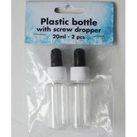 2 Bottles with screw dropper