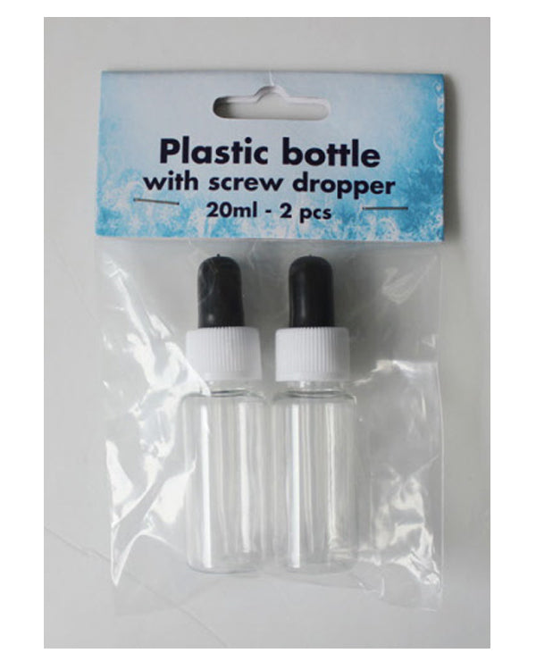2 Bottles with screw dropper