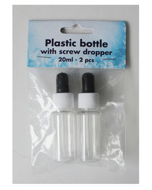 2 Bottles with screw dropper