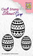 Nellie's Choice - Clear Stamp Silhouette Easter Eggs