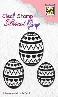 Nellie's Choice - Clear Stamp Silhouette Easter Eggs