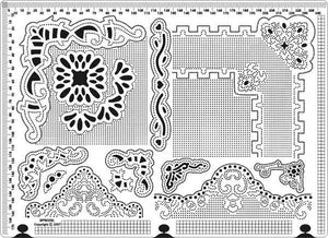 Ecstasy Crafts Exclusive Templates Large -Corners and Edges