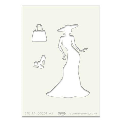 Clarity Stamp - Stencil - Elegant Lady