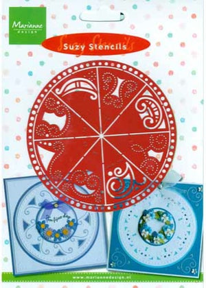 Suus Stencil Circle With Designs