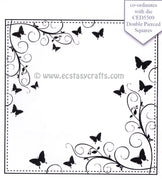 Creative Expressions - Clear Stamps - Butterfly Elegance Large Stitched Square Frame