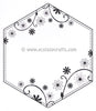 Creative Expressions - Clear Stamps - Dainty Daisies Large Stitched Hexagon Frame