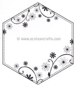 Creative Expressions - Clear Stamps - Dainty Daisies Large Stitched Hexagon Frame