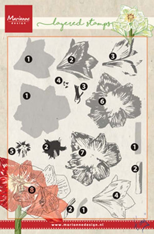 Marianne Design Layering Stamps Tiny's Amaryllis