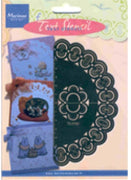 Marianne Design Text Stencil-Circle Embossing and Embroidery