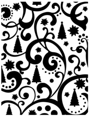 Embossing Folder - Christmas Tree Flourish 4 x 6