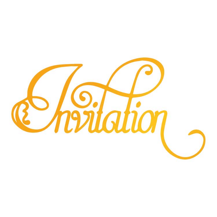 Ultimate Crafts Hotfoil Stamp - Invitation flourish