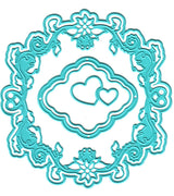Vintasia Dies - round frame with hearts