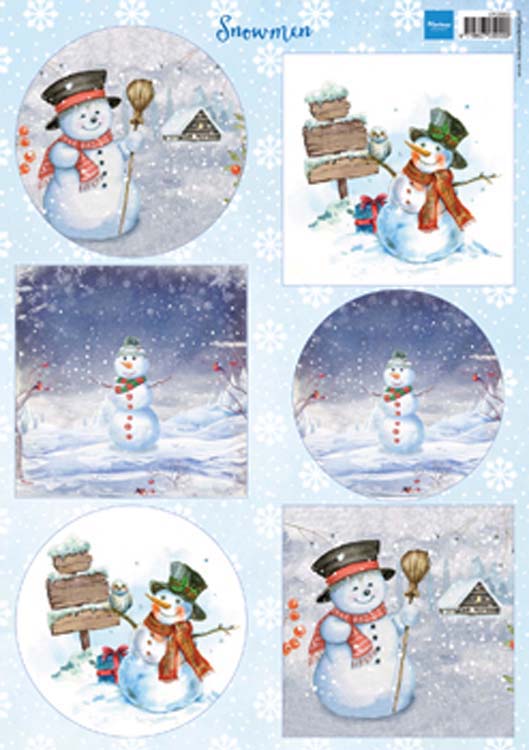 Marianne Design Cutting Sheet Snowmen Circles & Squares