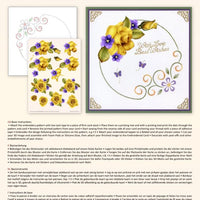 Ann Paper Embroidery Pattern - Yellow Rose