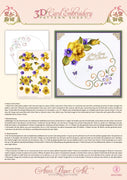 Ann Paper Embroidery Pattern - Yellow Rose