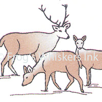 Frog's Whiskers Stamps - Deer Family