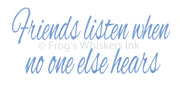Frog's Whiskers Stamps - Friends Listen