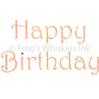 Frog's Whiskers Stamps - Happy Birthday