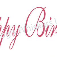 Frog's Whiskers Stamps - Happy Birthday Script