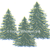 Frog's Whiskers Stamps - Evergreen Trio