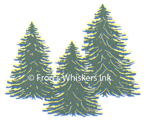 Frog's Whiskers Stamps - Evergreen Trio