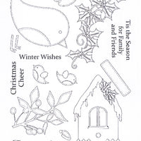 Creative Expressions - Clear Stamps - Christmas Robins