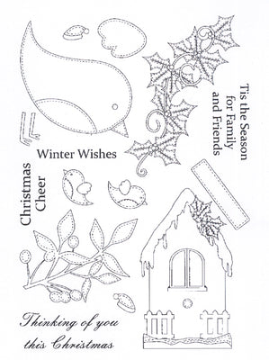 Creative Expressions - Clear Stamps - Christmas Robins