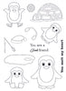 Creative Expressions - Clear Stamps - Stitched Penguins