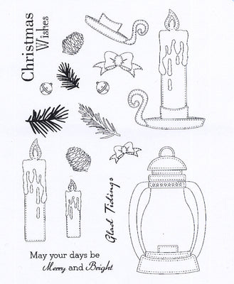 Creative Expressions - Clear Stamps - Candle Lit Christmas