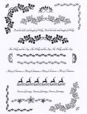 Creative Expressions - Clear Stamps - Christmas Borders and Flourishes