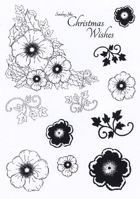 Creative Expressions - Clear Stamps - Christmas Rose Elements