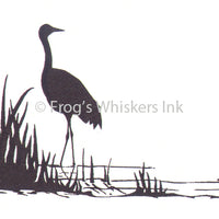 Frog's Whiskers Stamps - Standing Crane