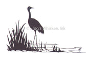 Frog's Whiskers Stamps - Standing Crane