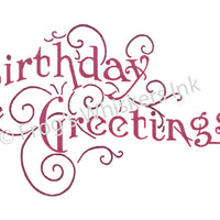 Frog's Whiskers Stamps - Fancy Birthday Greeting