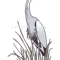 Frog's Whiskers Stamps - Heron