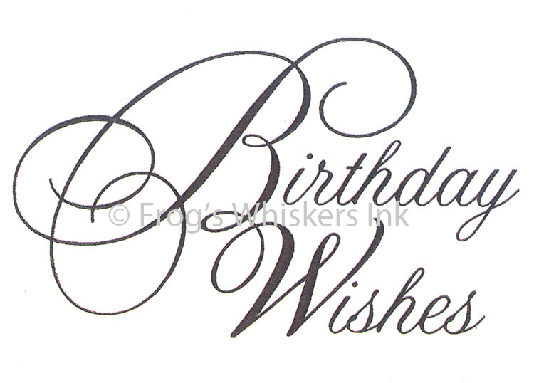 Frog's Whiskers Stamps - Birthday Wishes