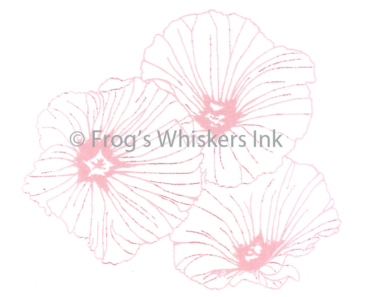 Frog's Whiskers Stamps - Lavatera