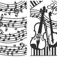Perfect Pairs Embossing Folders (2) - Musical Memoirs