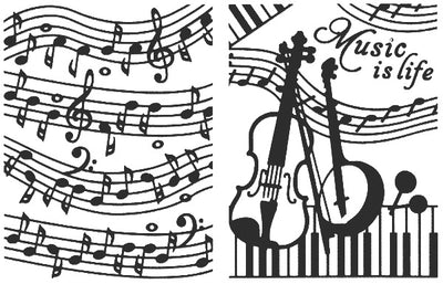 Perfect Pairs Embossing Folders (2) - Musical Memoirs