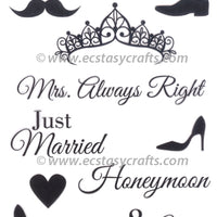 Marianne Design Clear Stamp Set: Mr & Mrs