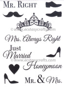 Marianne Design Clear Stamp Set: Mr & Mrs