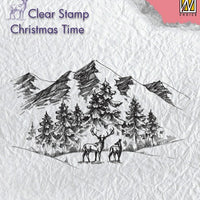 Nellie's Choice Stamp - Winter Landscape with Deer