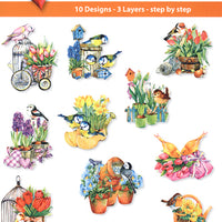 Easy 3-D - Birds & Flowers