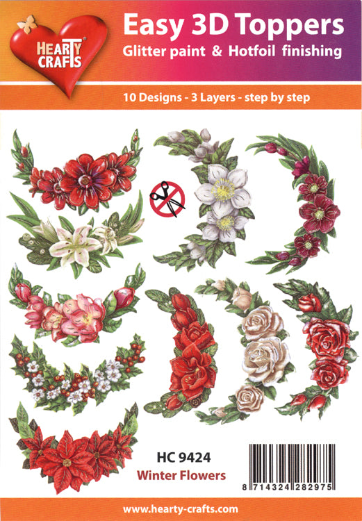 Easy 3D Toppers: Winter Flowers