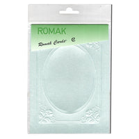 4 Satin Oval Frame Cards 4x6" - Assorted Colours