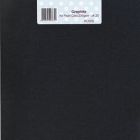 Foundation A4 Pearl Cardstock 230gsm pk 20 - Graphite